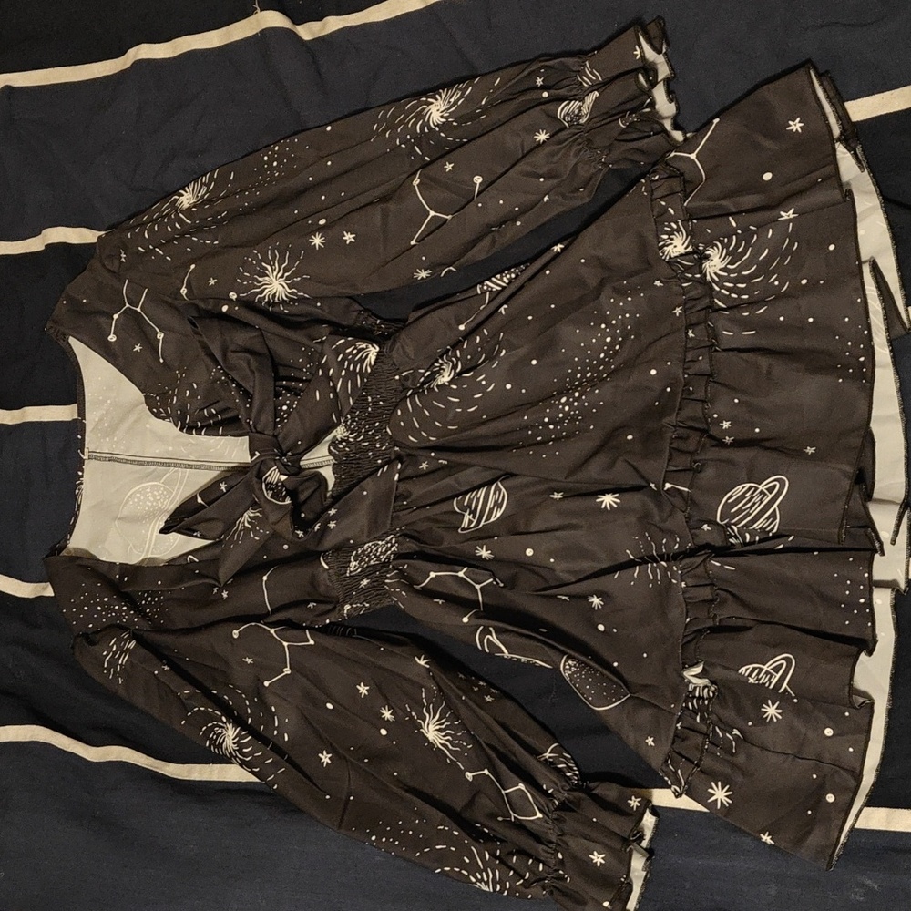 Planetary print dress